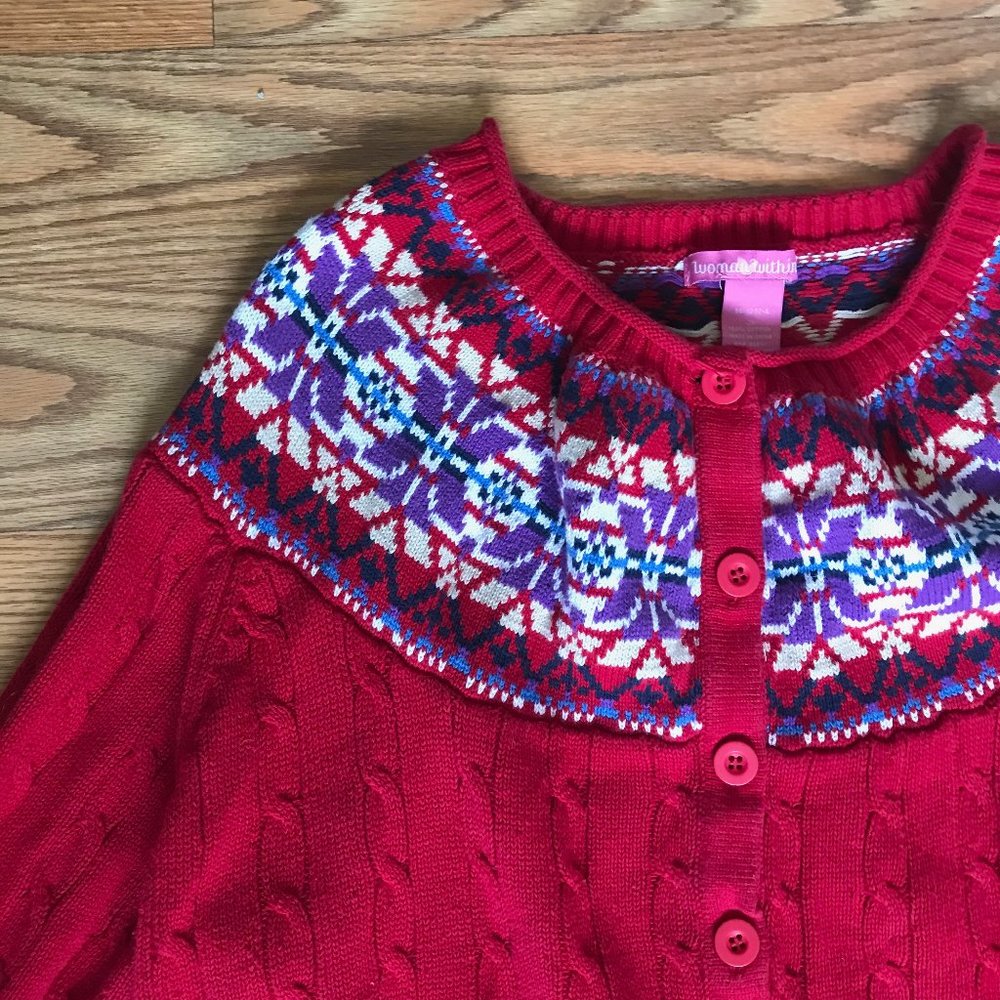 Vintage Fair Isle Style Cardigan sweater